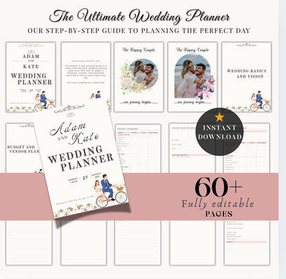The Ultimate Wedding Planner Bundle (60+ Printable Planning Tools)