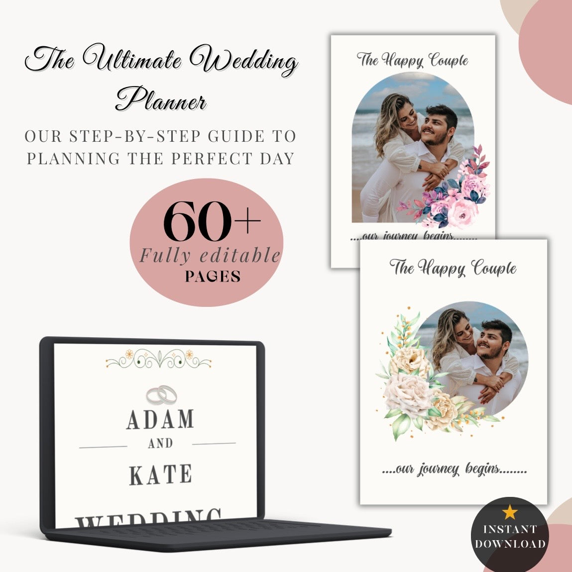 The Ultimate Wedding Planner Bundle (60+ Printable Planning Tools)