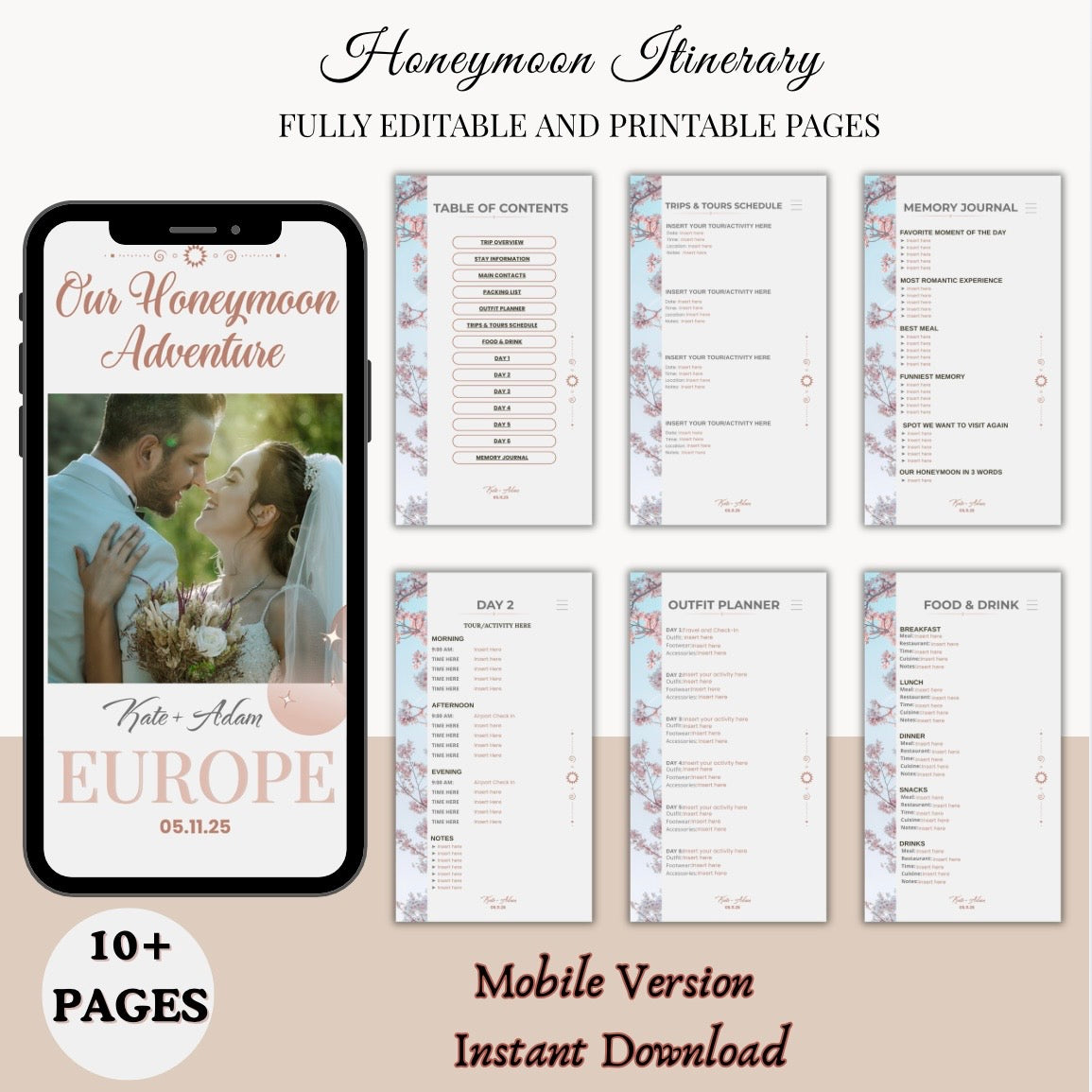 The Ultimate Wedding Planner Bundle (60+ Printable Planning Tools)